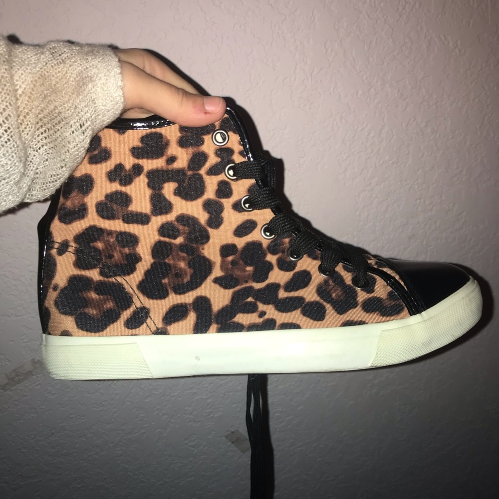 LEOPARD PRINT HIGH TOPS - Picture 2 of 2